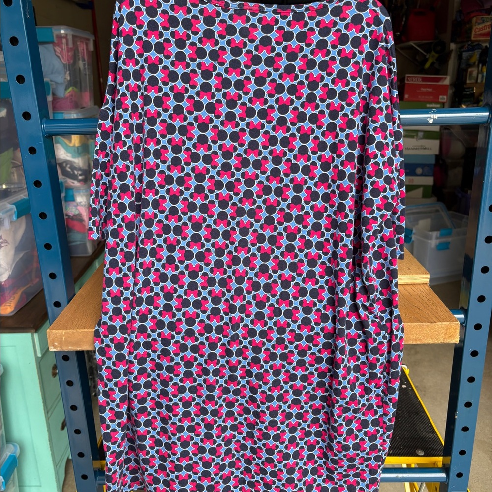 Lularoe Multicolor Minnie Mouse Pattern Irma Top - image 2